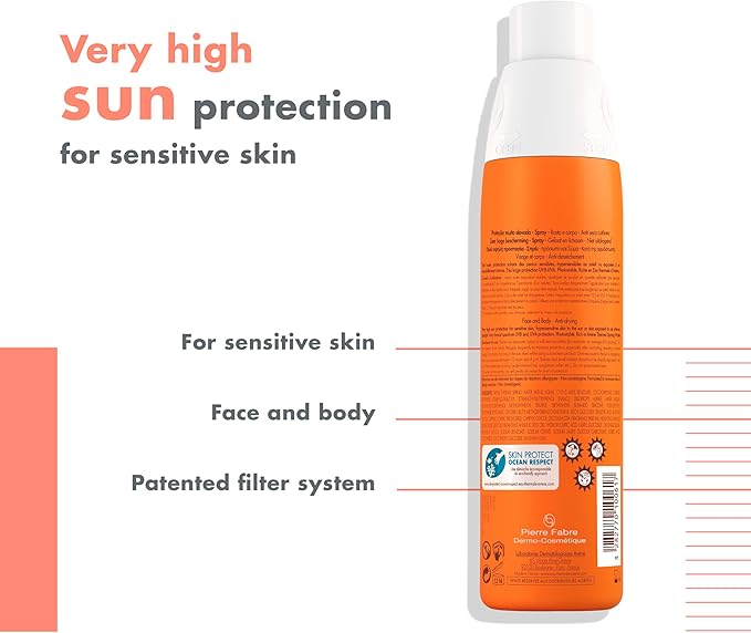 Avene Eau Thermale Sun Care Sun Protection SPF 50+ Spray Sensitive Skin 200ml