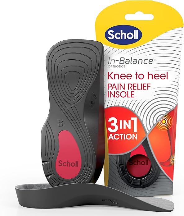 Scholl In-Balance Orthotics Knee to Heel 3 in 1 Insoles - Medium / Large EU PACK