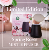 Air Wick Essential Mist Aroma Black Diffuser Kit with Refill - Spring Roses