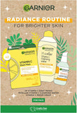 Garnier Radiance Routine 4pc Gift Set - Vitamin C Cream, Sheet Mask, Micellar