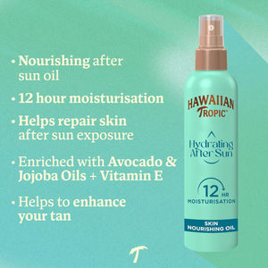 Hawaiian Tropic Hydrating After Sun Skin Nourishing Oil 150ml With Avocado & Jojoba Oils