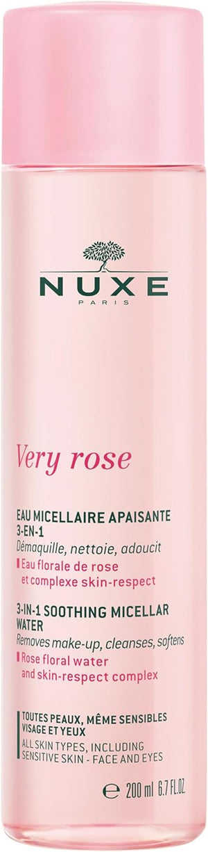 Nuxe Very Rose 3 in 1 Soothing Micellar Water Makeup Remover Cleanser 200ml