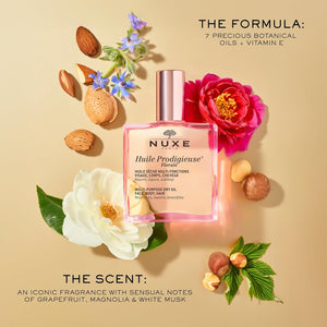 Nuxe Huile Multi-Purpose Dry Oil for Face, Body, Hair - Floral Scent 100ml