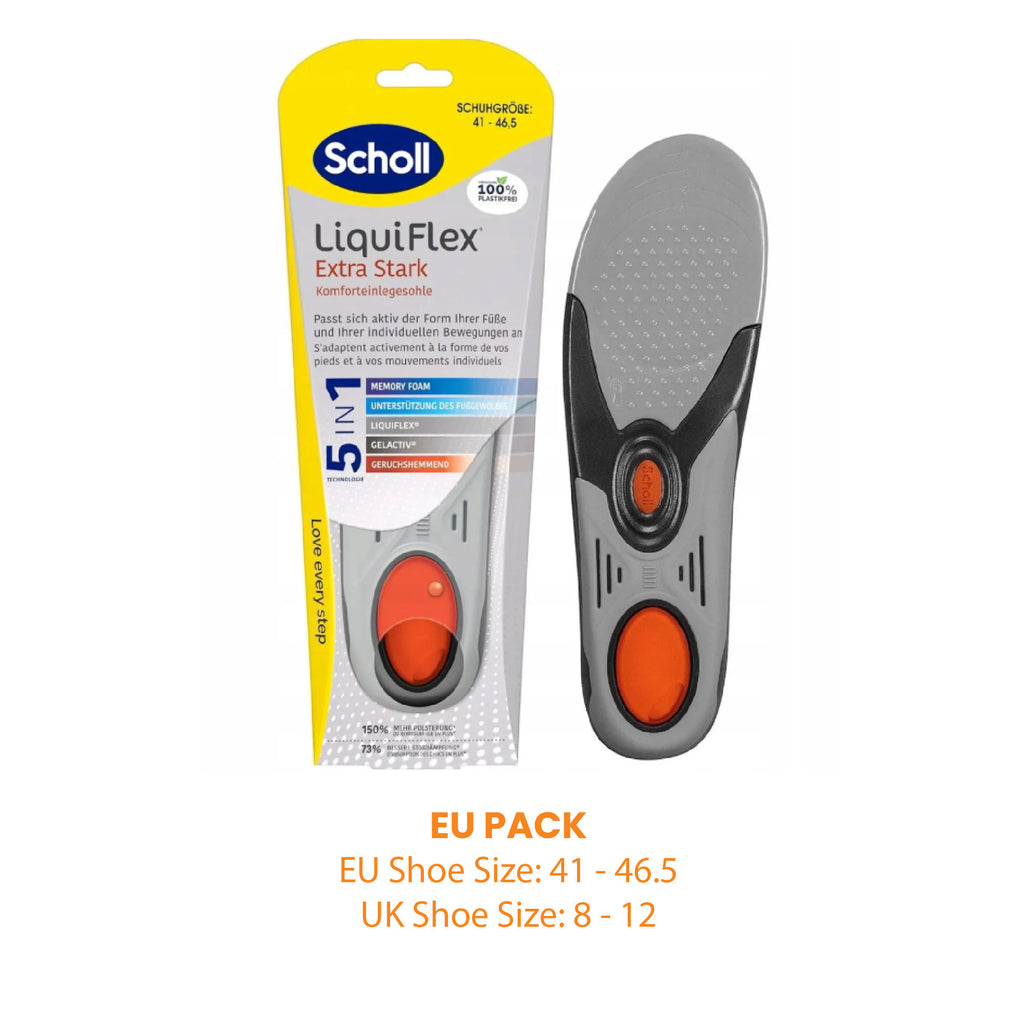 Scholl LiquiFlex Extra Support Insoles 5-in-1 with Memory Foam Arch Support for Women