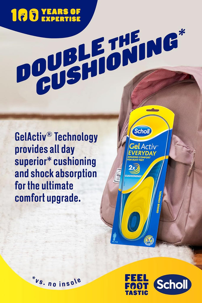 Scholl Gel Activ Everyday Shoe Comfort Insoles for Men