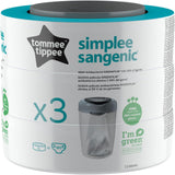 Tommee Tippee Simplee Sangenic Diaper Bin Refills - Pack of 3