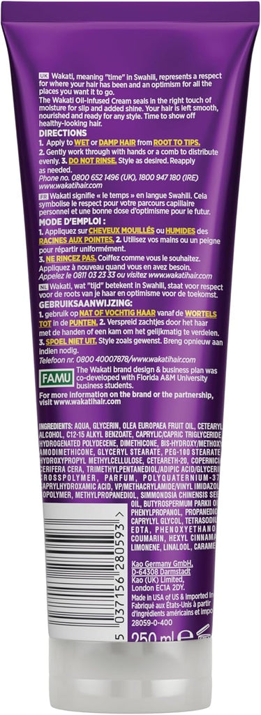 Wakati Oil-Infused Moisturising Detangling Curl Defining Cream 250ml