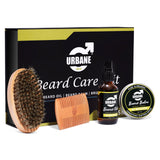 Urbane Men Beard Care Kit Premium Scented Beard Oil Balm Brush Comb - The Bossed