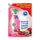 Dettol Antibacterial Clean Fresh Multipurpose Pomegranate Spray REFILL 1.2L