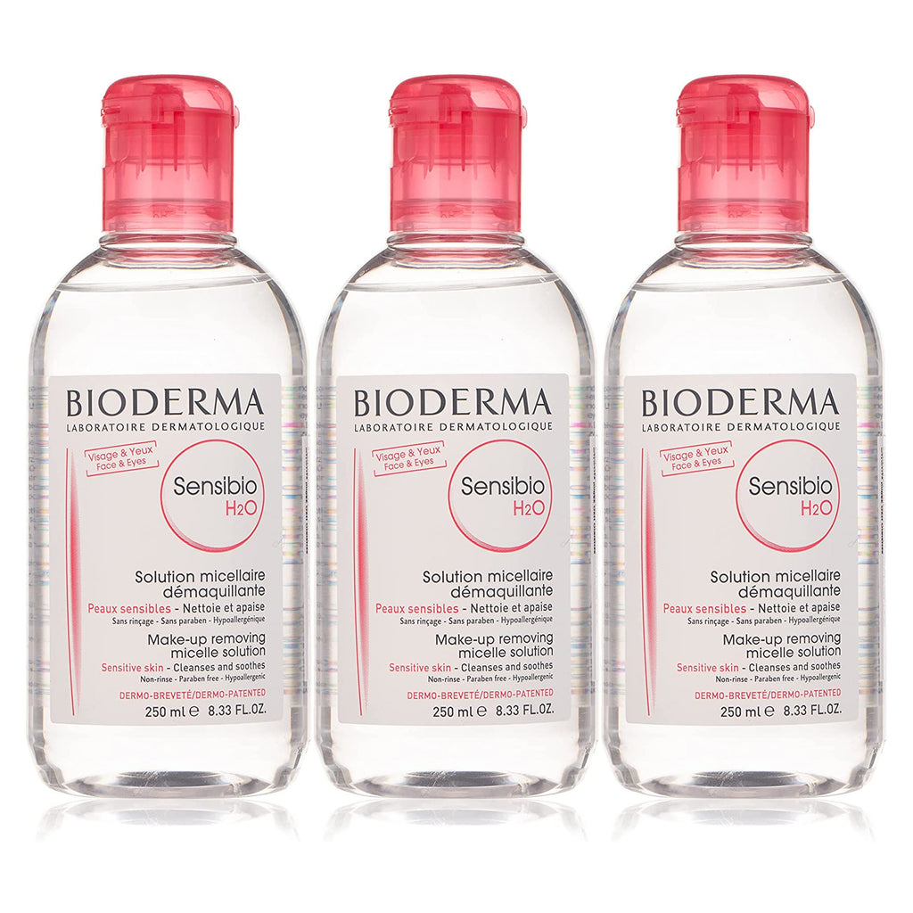 Bioderma Sensibio H2O Make Up Removing Micellar Water 250ml (3 PACK)