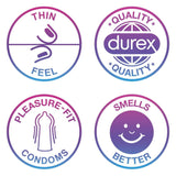 Durex Thin Feel For Greater Sensitivity Condoms - 12 Pack