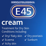 E45 Dermatological Cream Treatment for Dry Skin with PUMP - 500g