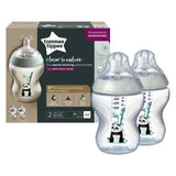 Tommee Tippee Closer to Nature Anti-Colic 2 x 260ml Baby Bottles - PANDA