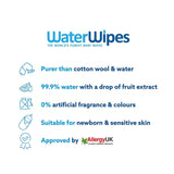 WaterWipes Baby Wipes 99.9% Water Unscented Sensitive - 5 Packs of 60 Wipes
