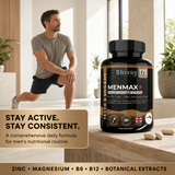 Shivay Herbals MENMAX+ Testo Boost x Shilajit Complex – Testosterone Support Supplement for Men with Zinc, Ashwagandha, Maca Root, Korean Ginseng, Tribulus, B6 & B12 – 120 Vegan Capsules Made in UK