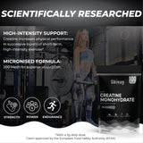 Creatine Monohydrate Powder 300g – 100 Servings – 100% Pure Vegan Creatine – Unflavoured – Premium Micronised Formula – Packed in The UK by Shivay Herbals