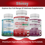 Shivay Herbals Apple Cider Vinegar Complex with The Mother 180 Capsules - 1500mg ACV per Serving with Turmeric, Ginger, Cayenne & Bio Cultures