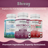 Shivay Herbals Beetroot Complex 10,000mg with Dual Vitamin B12, L-Citrulline, Black Pepper - 180 Vegan Capsules - 6% Nitrates – Energy, Fatigue Reduction UK Made