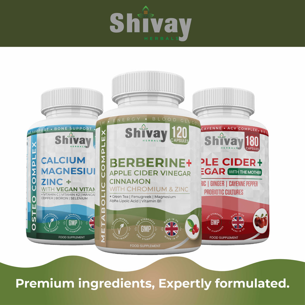 Berberine 11-in-1 Complex with ACV,Cinnamon,Chromium,Zinc - 120 Vegan Capsules