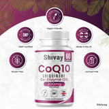 Co Enzyme Q10 200mg Per Capsule - Pure & Natural Ubiquinone - 60 High Strength CoQ10 Vegan Capsules Supplement - Made in The UK by Shivay Herbals