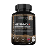 Shivay Herbals MENMAX+ Testo Boost x Shilajit Complex – Testosterone Support Supplement for Men with Zinc, Ashwagandha, Maca Root, Korean Ginseng, Tribulus, B6 & B12 – 120 Vegan Capsules Made in UK