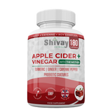 Shivay Herbals Apple Cider Vinegar Complex with The Mother 180 Capsules - 1500mg ACV per Serving with Turmeric, Ginger, Cayenne & Bio Cultures