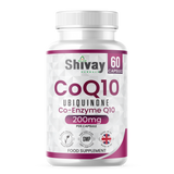 Co Enzyme Q10 200mg Per Capsule - Pure & Natural Ubiquinone - 60 High Strength CoQ10 Vegan Capsules Supplement - Made in The UK by Shivay Herbals
