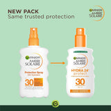Garnier Ambre Solaire Hydra Protect SPF 30 Spray 200ml | 24H Hydration | UVA+UVB Sun Protection