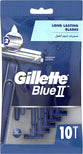 Gillette Blue II Fixed Head Disposable Razors - Pack of 10