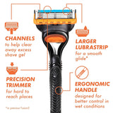 Gillette Fusion 5 Mens Manual Shaving Razor - Razor Handle (Various Pack Sizes)
