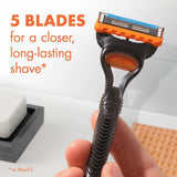 Gillette Fusion 5 Mens Manual Shaving Razor - Razor Handle (Various Pack Sizes)