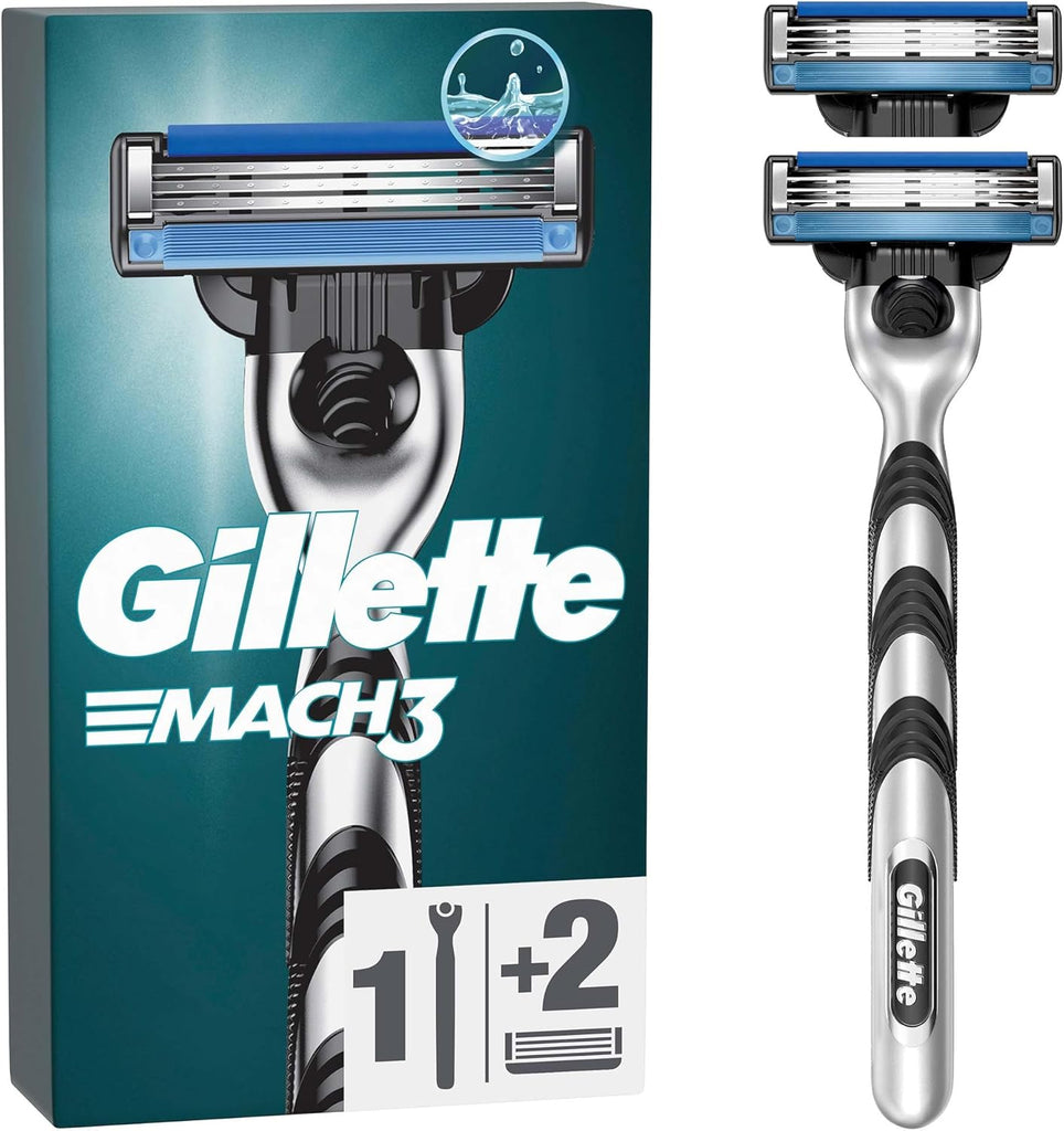 Mahc Razor Gillette Mach 3 Shaving Razor for Men with 2 Replacement Blades ...