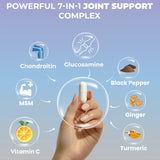 Shivay Herbals Glucosamine and Chondroitin High Strength Complex with Vitamin C, MSM, Turmeric, Ginger, Black Pepper | 120 Capsules - 2 Month Supply | Joint & Bone Support