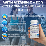 Shivay Herbals Glucosamine and Chondroitin High Strength Complex with Vitamin C, MSM, Turmeric, Ginger, Black Pepper | 120 Capsules - 2 Month Supply | Joint & Bone Support