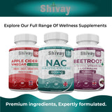 Shivay Herbals NAC N-Acetyl Cysteine 600mg - High Strength 120 Vegan Capsules (4 Month Supply) - UK Made