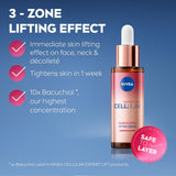 NIVEA Cellular Expert Lift 3-Zone Lifting Serum 30ml Bakuchiol Anti-Age Face Neck