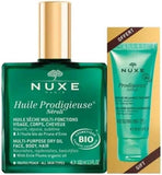 Nuxe Set - Huile Prodigieuse Multi-Purpose Dry Oil for Face, Body, Hair - Neroli Scent + 30ml Shampoo