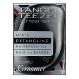 Tangle Teezer Compact Groomer Men's Detangling Brush for Hair Beard Black/Grey