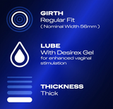 Durex Intense Regular Fit Ribbed and Dots Condoms - Pack of 12