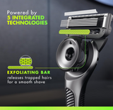 Gillette Labs Shaving Razor Exfoliating Bar with Stand - 1 Razor Handle + 1 Blade