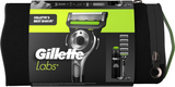 Gillette Labs Shaving Gift Set with Razor, 5 x Blades, Stand, Shaving Gel, Bag