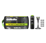 Gillette Labs Shaving Gift Set with Razor, 5 x Blades, Stand, Shaving Gel, Bag