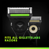 Gillette Labs Shaving Gift Set with Razor, 5 x Blades, Stand, Shaving Gel, Bag