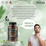 Shivay Herbals Shilajit 16000mg Complex 5 in 1 with Ashwagandha + Lions Mane - 120 Vegan Capsules - 4 Month Supply - High Strength Pure Himalayan Shilajit
