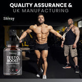 Shivay Herbals Natural Testosterone Booster for Men – 120 Vegan Capsules – 2 Month Supply – with Zinc, B6, Ginseng, Maca, Tribulus – Energy, Vitality, Muscle Support – Made in UK