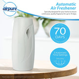 Airpure Automatic Air Freshener Machine Device with Batteries - White