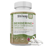 Berberine 11-in-1 Complex with ACV,Cinnamon,Chromium,Zinc - 120 Vegan Capsules