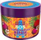 Aussie SOS Supercharged REPAIR Hair Mask for Dry Damaged Hair 450ml