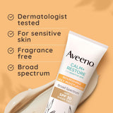 Aveeno Calm + Restore Nourishing Daily Moisturiser SPF 30 50ml For Sensitive Skin-Normal To Dry Skin