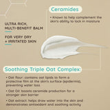 Aveeno Calm + Restore Oat Rich Balm 50ml | Soothing Moisturiser for Sensitive Skin | Fragrance-Free Relief